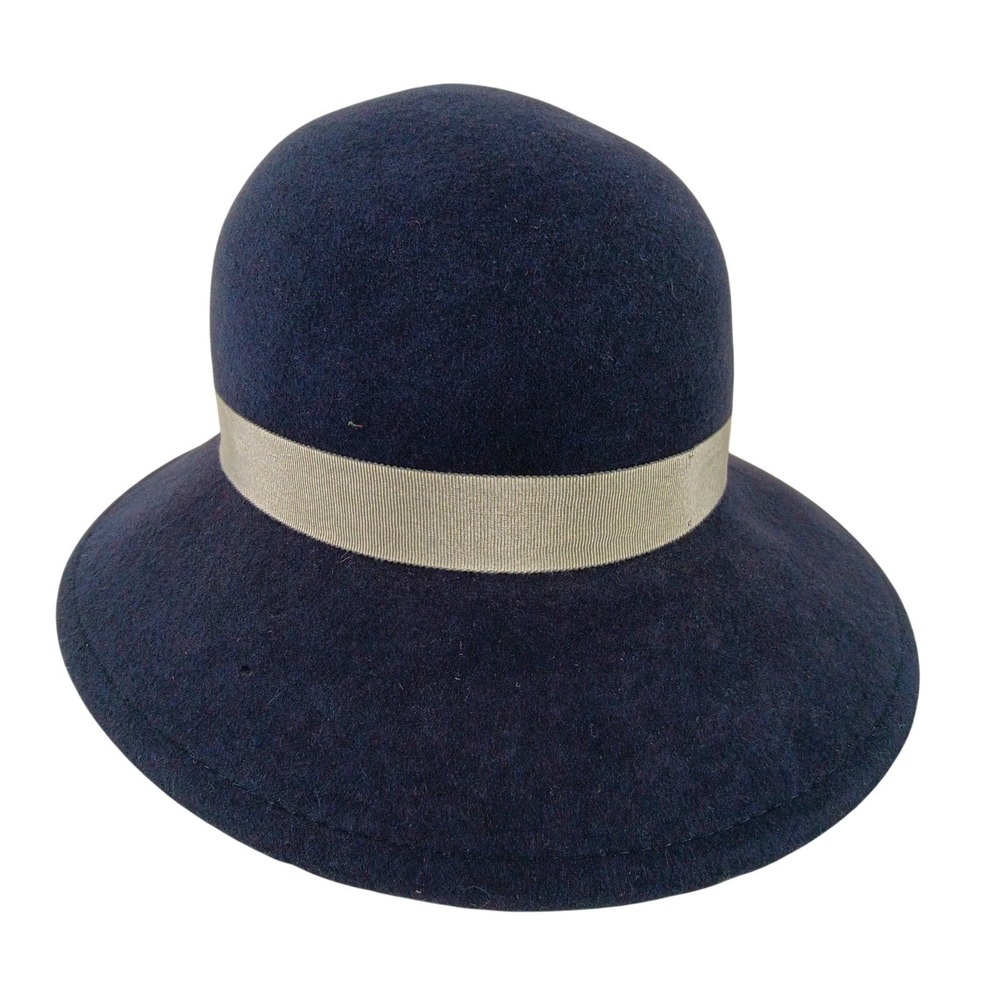Goorin Bros Women's Small Wool Fedora Navy Winter Fashion Hat Classic